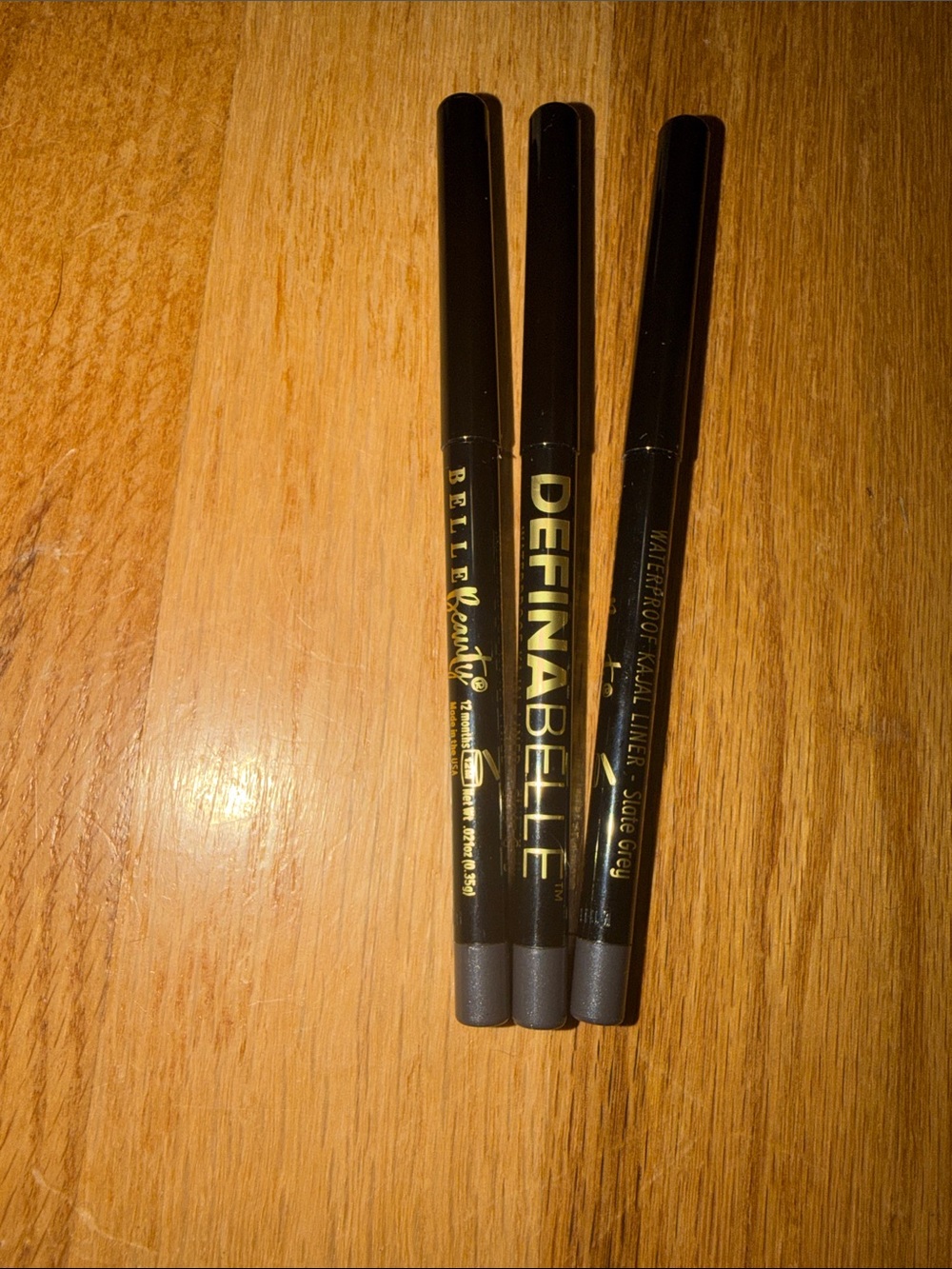 DEFINA BELLE & Belle Beauty Slate Grey Eyeliner Pencils - Set of 3